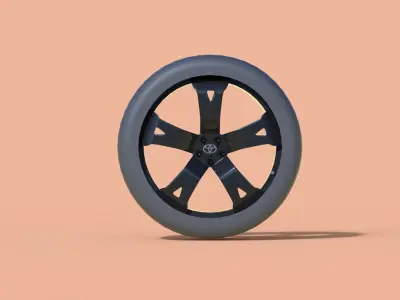 Wheel for McLaren Porsche Honda Hyundai MG Toyota Free low-poly 3D model