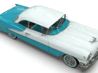 Oldsmobile 88 Coupe 1955 Low-poly 3D model