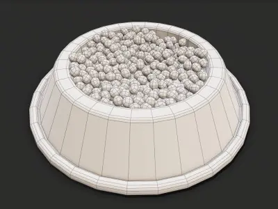 Dog Dish Low-poly 3D model