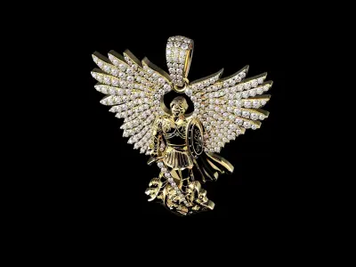 St Michael Gold N1267 3D print model