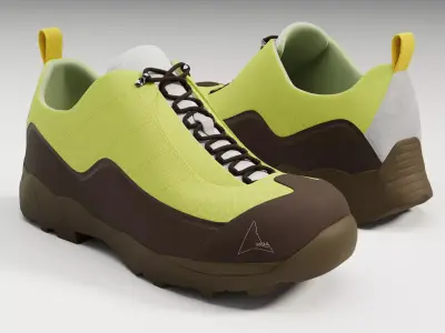 Sneakers Katharina ROA Green Low-poly 3D model