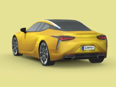 Lexus LC 500 Low-poly 3D model