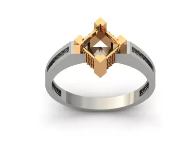 Solitaire Engagement Ring Diamond Women Ring Stone 3D print STL 3D print model
