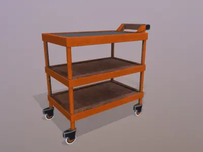 Tools Trolley Low-poly 3D model