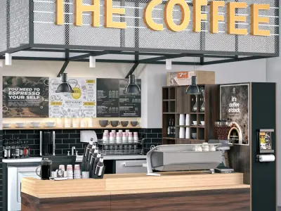 Coffee Kiosk 6 3D model