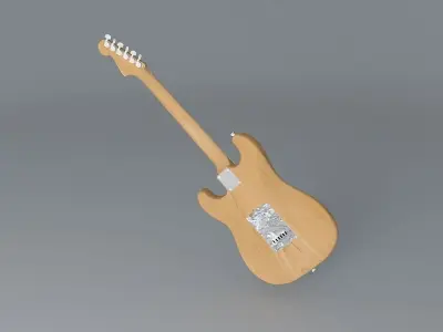 Fender Strat Green Burst guitar Free 3D model