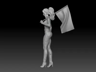 Formula one RACE GIRL PITSTOP MONZA 2 3D print model