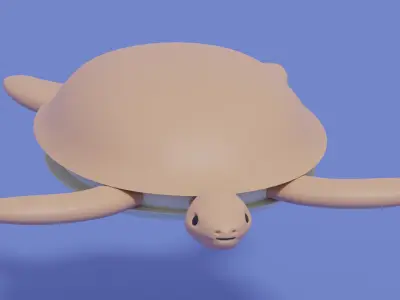 Cartoon Loggerhead Sea Turtle 3D model