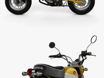 2800 Honda Monkey125 Motorcycle 3D model 3D model