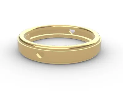 0256 Couple Ring 3D print model