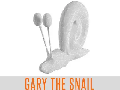 Gary the Snail From Sponge Series Escargot Helix Winkle Low-poly 3D model