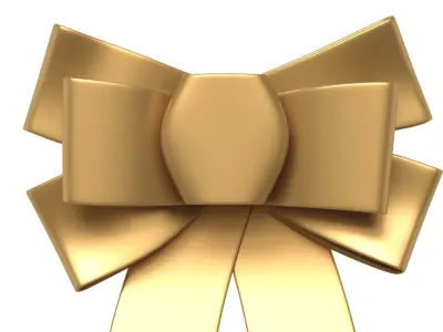 Christmas Bow Ribbon 20 Low-poly 3D model