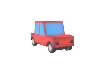 Cartoon Car v1 002 Low-poly 3D model