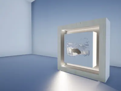 Deer Scene Lit Frame 3D print model