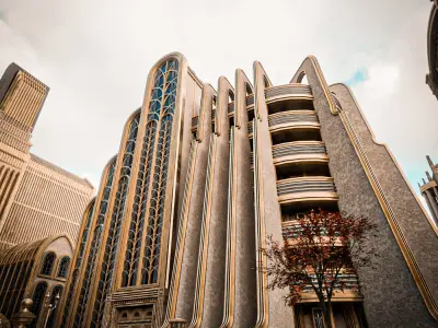 ART DECO SKYSCRAPER BUILDING 02 Low-poly 3D model