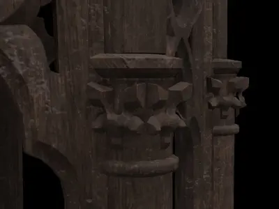 Gothic Pedestal 3D model