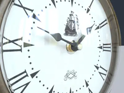 Industrial Age Mantel Clock Table Clock PBR 3D MODEL 3D model