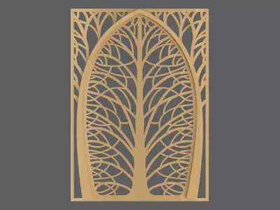 3d tree gate door 3d printer cnc 3D print model