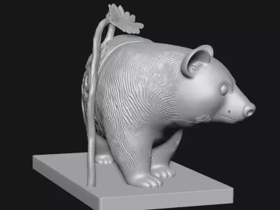 bear sculpture 3D print model purchase
