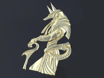 Egyptian-style pendants Anubis  3D print or CNC model  3D print model