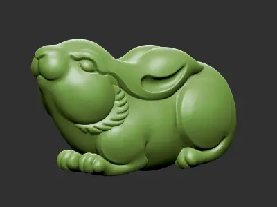 rabbit chinese 3D print model