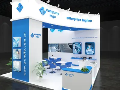 exhibition stand 6x6 model 3D model