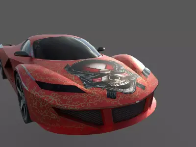 low poly AR vr car Low-poly 3D model