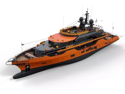 Halloween Edition Spooky Sport Yacht 3D Model 3D model