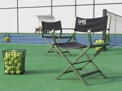 Tennis court Hq 3D model