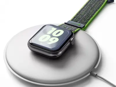 Apple Watch Series 9 Nike Sport Loop Bright Green 3D model