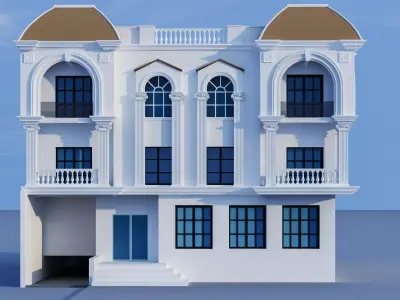 Residential Building -classical 3D model