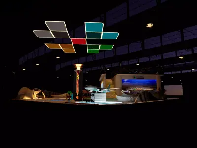 Exhibition Airports Booth 3D model
