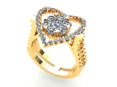 Heart Love Wedding Ring 396 3D print model