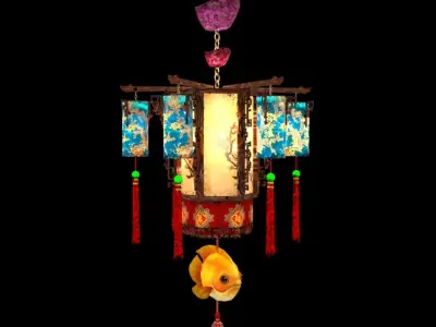 Chinese palace lantern 3D model 27