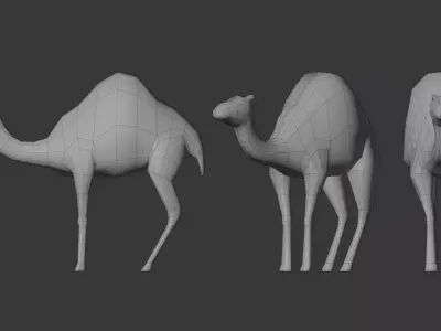 Camel Low-Poly Low-poly 3D model