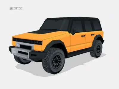 Generic off-road SUV Low-poly 3D model