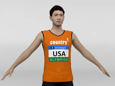 Athlete Runner 08 3D model