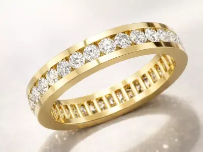 engagement gold ring 3dmodel 3D print model