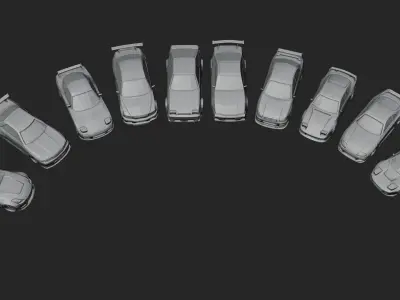 Low Poly racing cars Low-poly 3D model