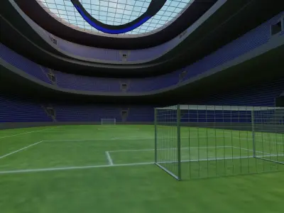 Football Stadium Low-poly 3D model 6