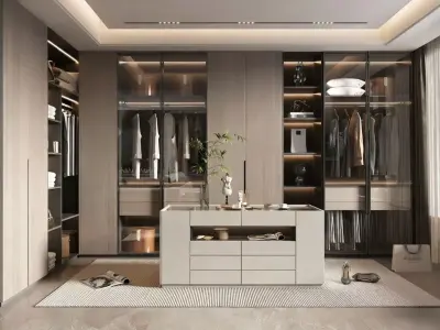 Modern Light Luxury Cloakroom 3D model