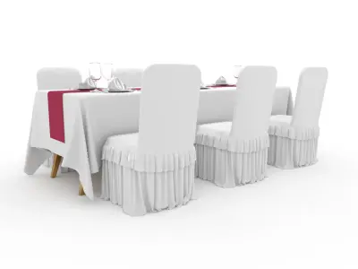 Banquet Table and Chair 100 3D model