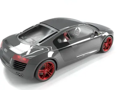 audi r8 high quality polygone 3D model