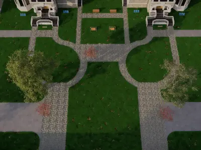 Luxury Classical School Building 3D model