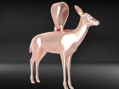 Deer Pendant 3D print model