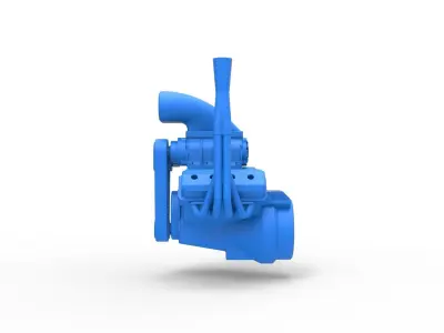 Engine V8 Version 2 Scale 1 to 25 3D print model