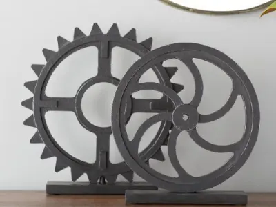 Antique Black Sculpture Set 3D model