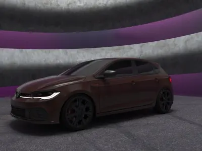 VW Polo 2022 3D model modified 3D model