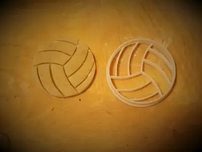 Volleyball cookie cutter 3D print model