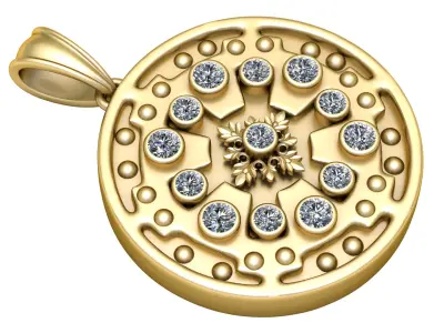  GOLD DESIGN CHARM PANDANT 3D PRINTABLE MODAL  3D print model